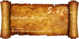 Sarkadi Áron névjegykártya